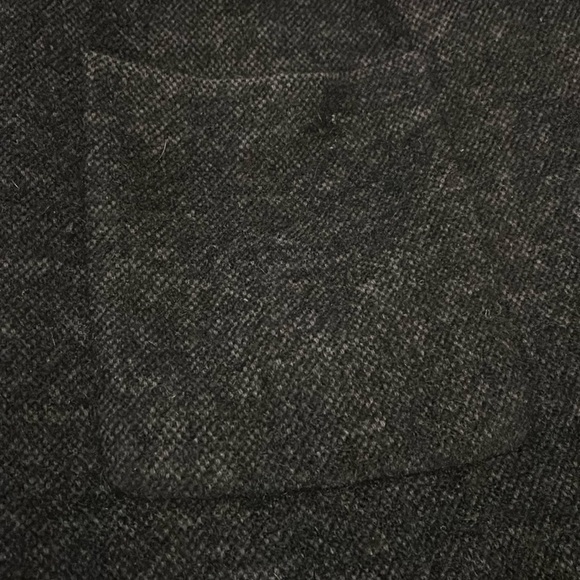 Aritzia Wilfred Broquerie Long Wool Alpaca Mohair Coat in Grey/Black Size Large - Picture 11 of 13